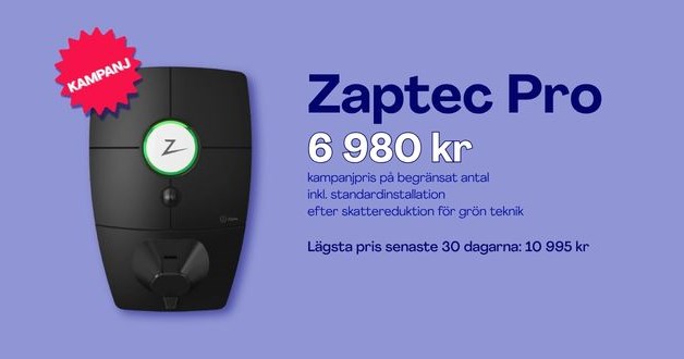 Kampanjpris! Laddbox inkl. installation 6 980 kr