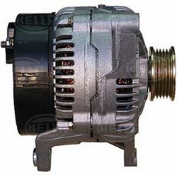 Generator till en bil. Bilens elsystem är vanligast ett 12 volt system men en generator genererar ofta ca 14 volt.
